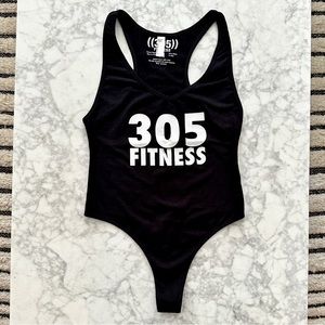 305 Fitness Black Leotard - Medium